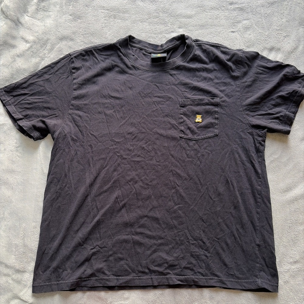 Teddy Fresh Mens 3XL Black Pocket‎ T Shirt Embroidered Bear Logo Tee